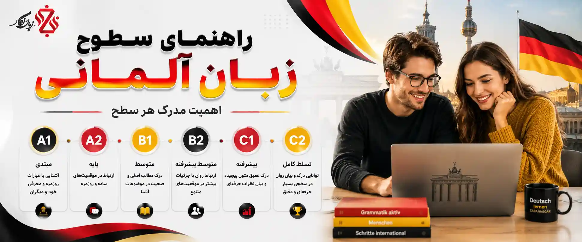 راهنمای سطوح زبان آلمانی A1 تا C2 + اهمیت مدرک هر سطح