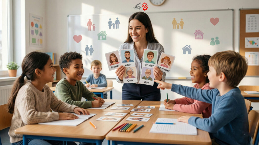 آموزش-لغات-آلمانی-به-کودکان-اعضای-خانواده