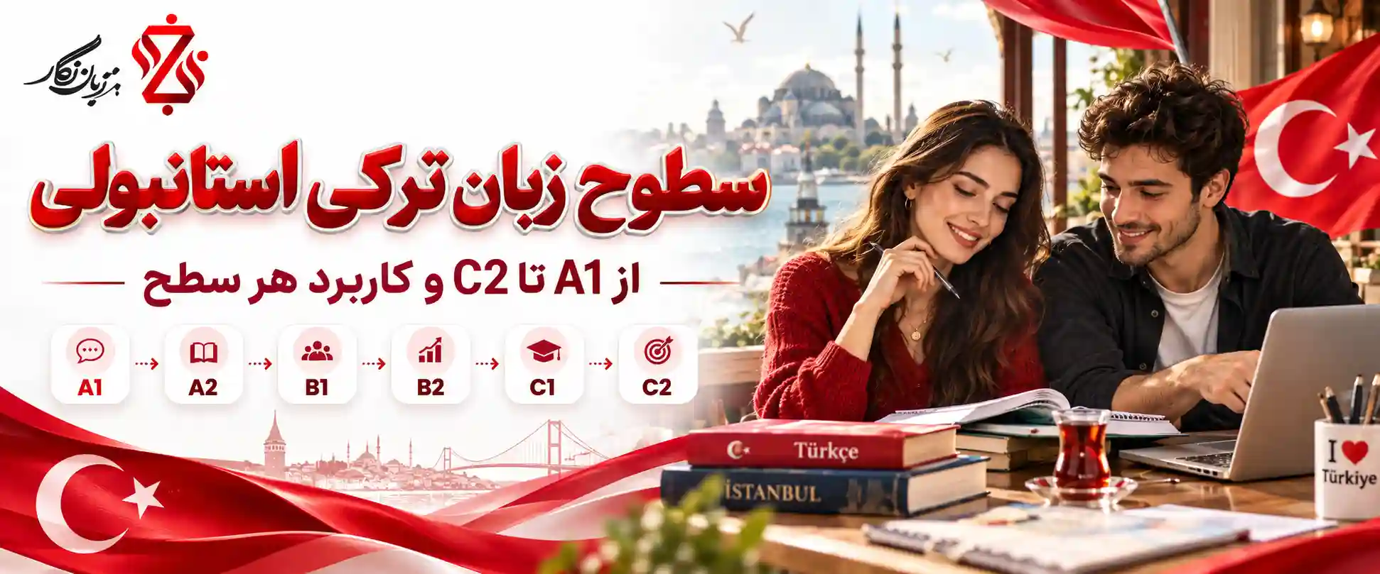 سطوح زبان ترکی استانبولی از A1 تا C2 و کاربرد هر سطح